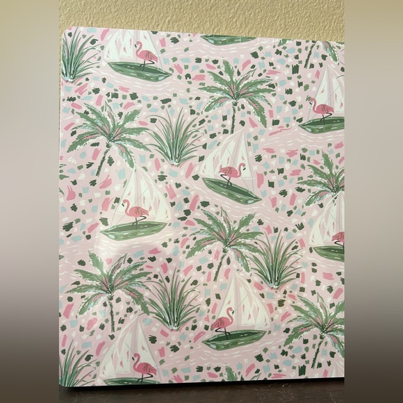 Palm Studio Set Of 4 Cork Placemats Palm Trees Flamingo Sailboats  Pink Green - Picture 2 of 2